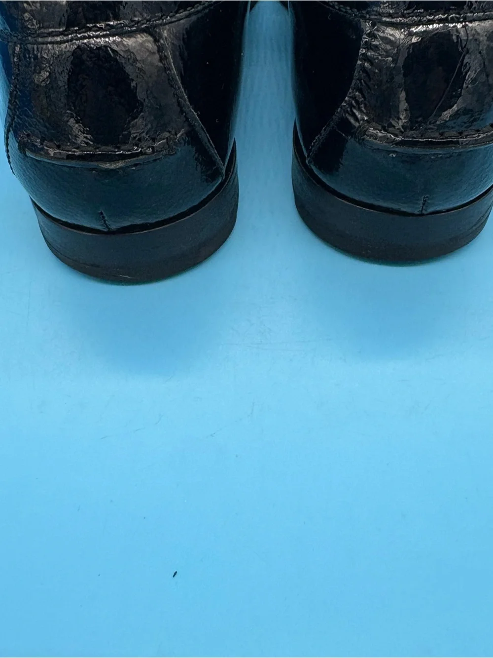 Cole Haan Grand Series Black Patent Textured Penny Toe Loafers Size 10M